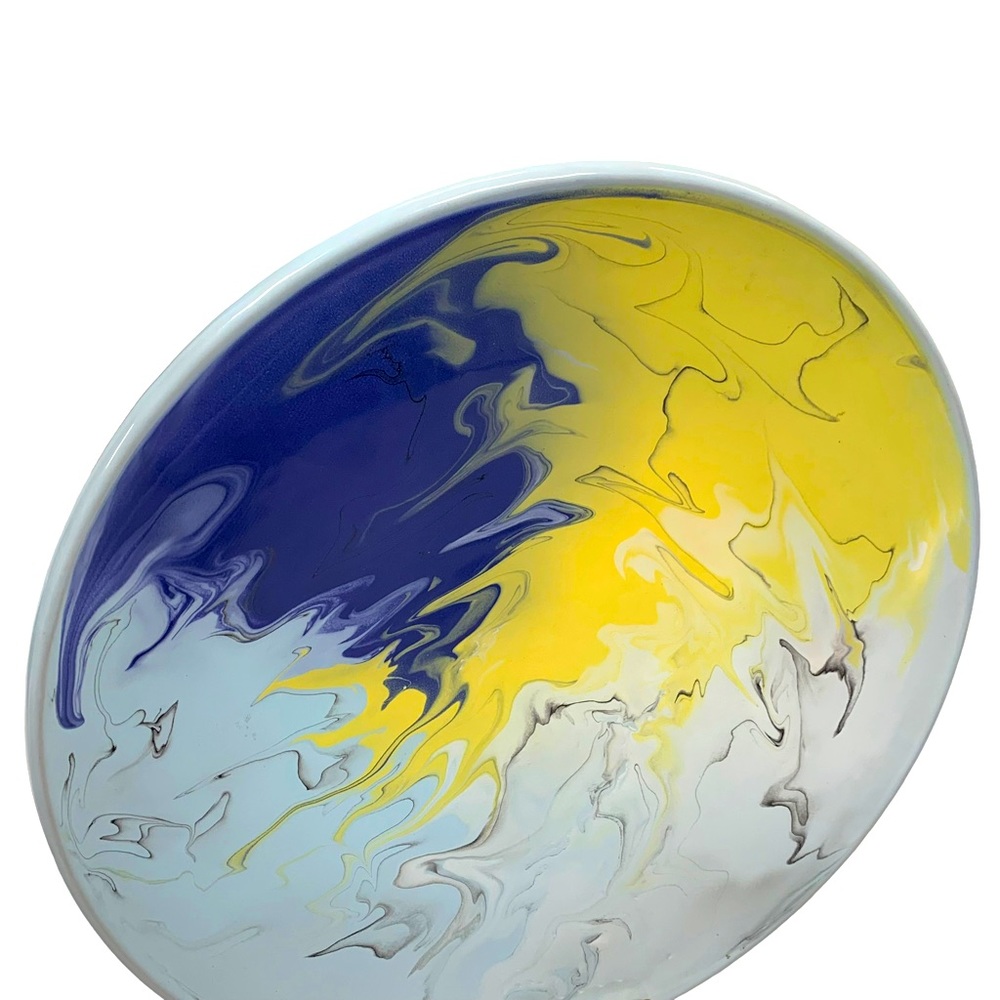 Decorative Plate Abstract Paint Art Decoration for Home Decor - Picture 2 of 5